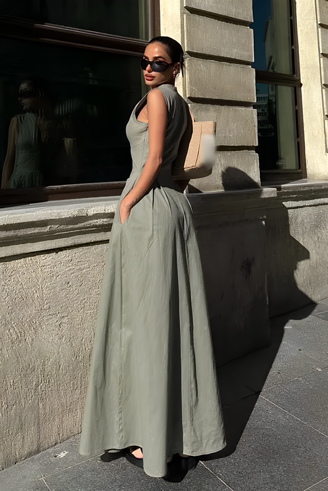 Robe trapeze sans manches - Robe Addict