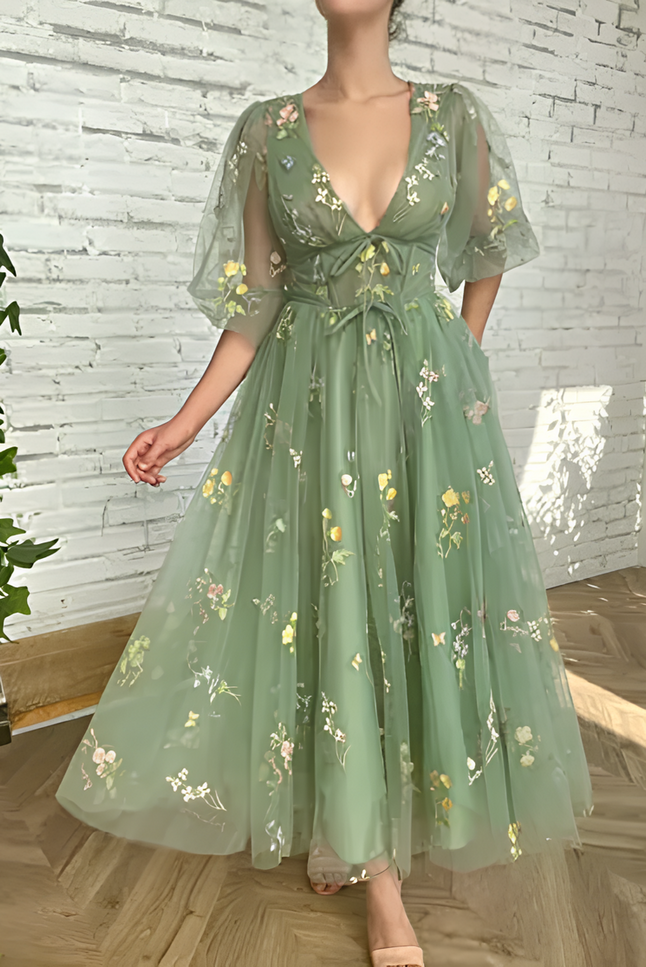 Robe tulle brodée - Robe Addict