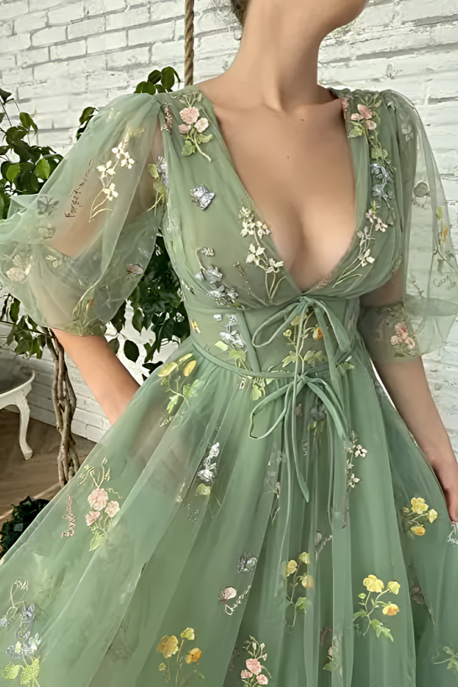 Robe tulle brodée - Robe Addict