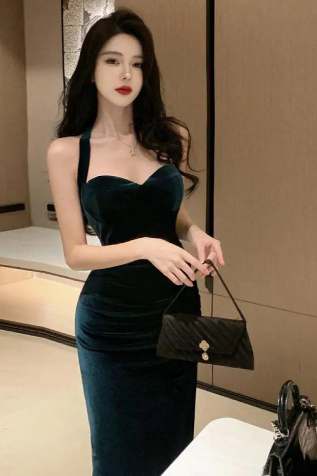 Robe velour dos nu - Robe Addict