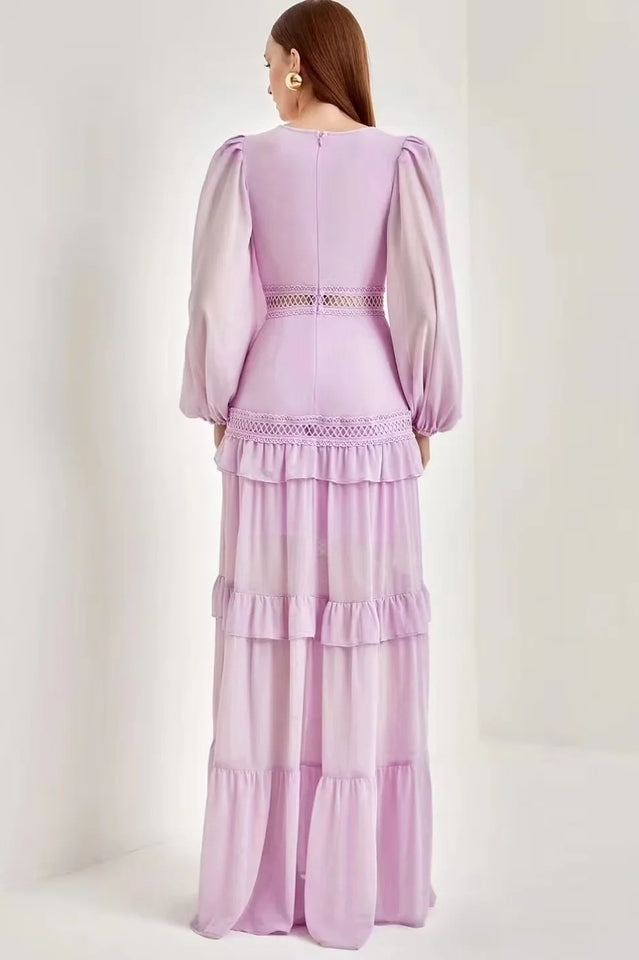 Robe violette longue - Robe Addict