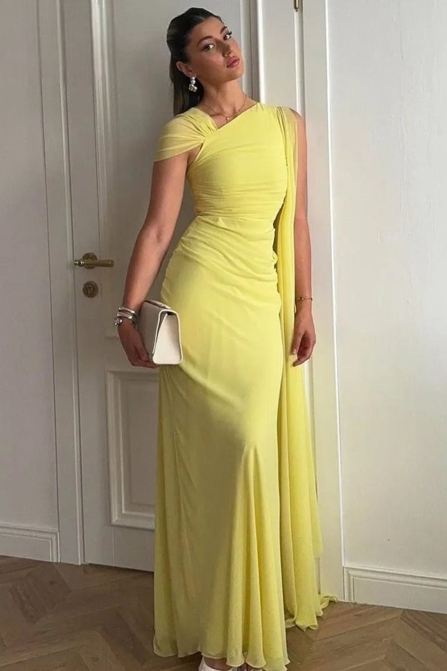 Robe ceremonie jaune - Robe Addict
