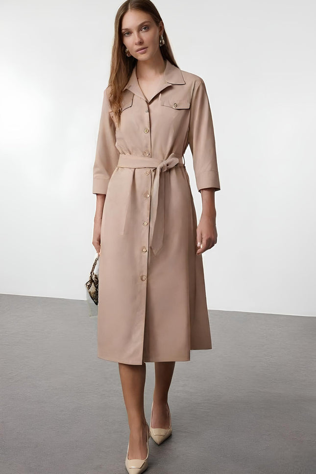 Robe longue saharienne - Robe Addict