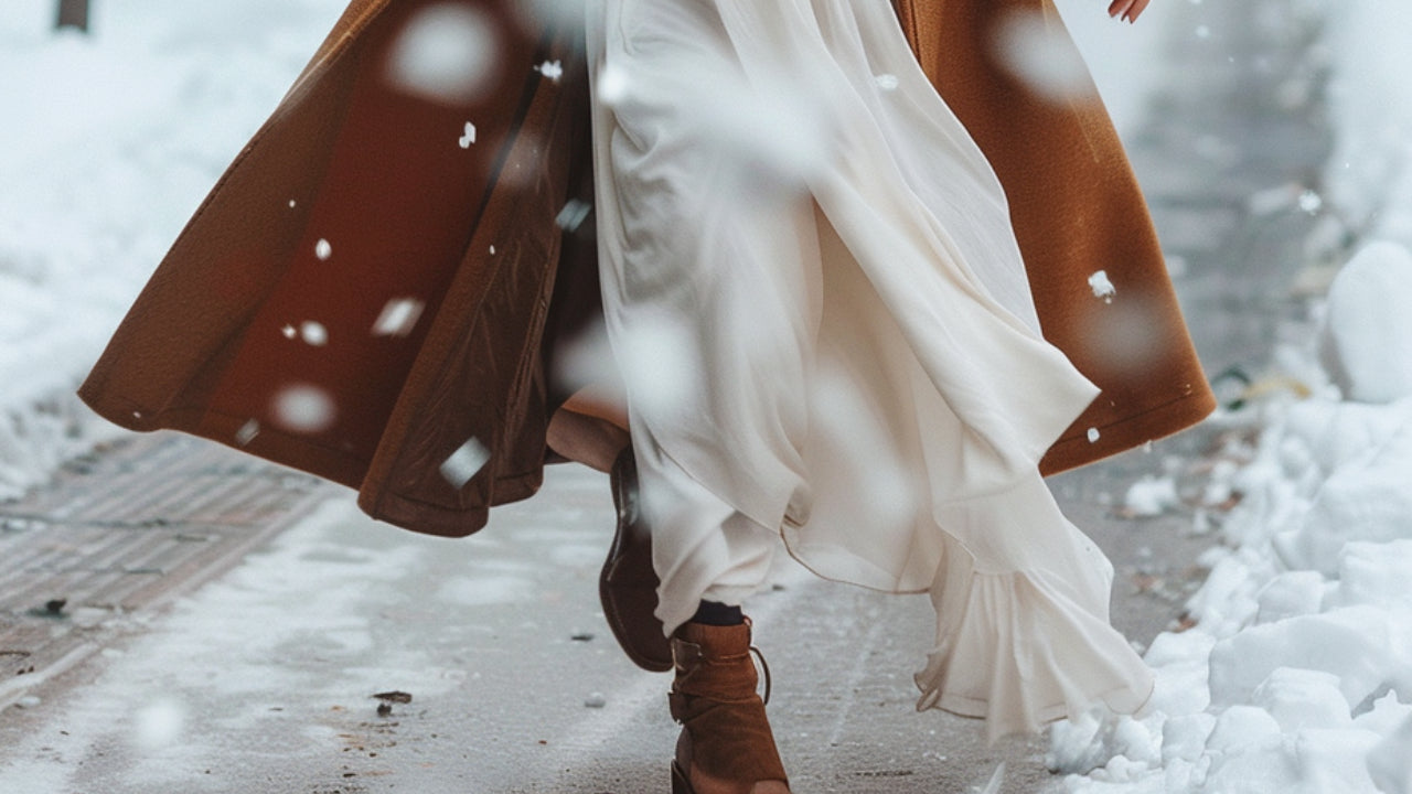 Quelle manteau avec une robe longue