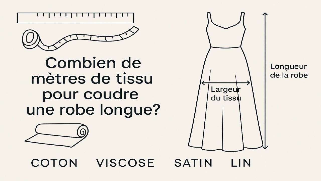 Combien de mètre de tissu pour une robe longue