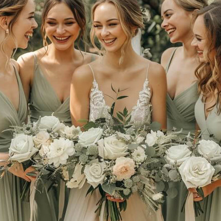 Collection image for: Robe demoiselle d'honneur vert sauge