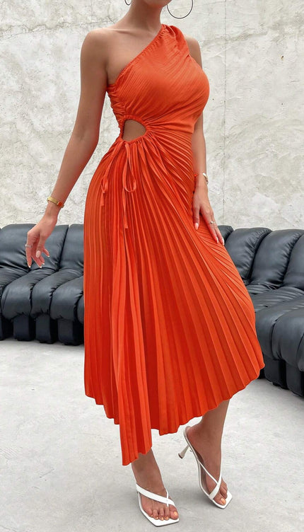 Robe plissée asymétrique - Robe Addict