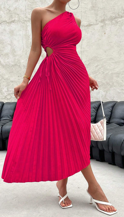 Robe plissée asymétrique - Robe Addict