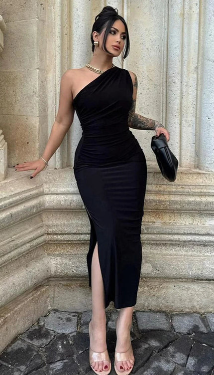 Robe asymétrique moulante - Robe Addict