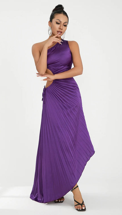 Robe plissée asymétrique - Robe Addict