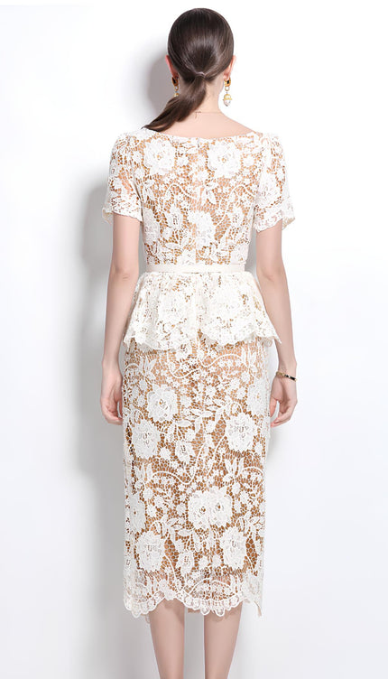 Robe blanche beige - Robe Addict