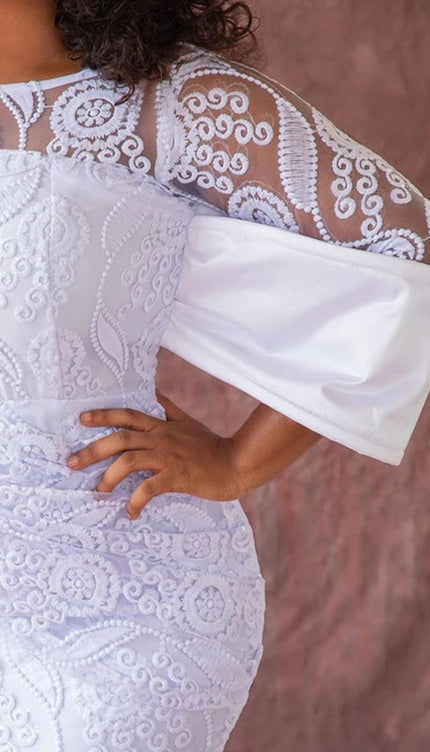 Robe blanche pour femme ronde - Robe Addict