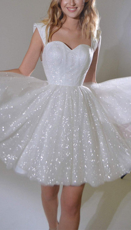 Robe blanche cocktail mariage - Robe Addict
