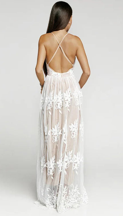 Robe blanche gender reveal - Robe Addict