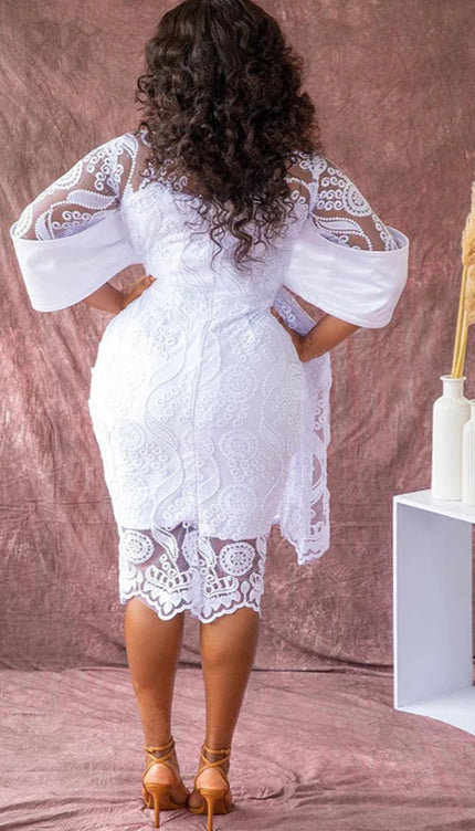 Robe blanche pour femme ronde - Robe Addict