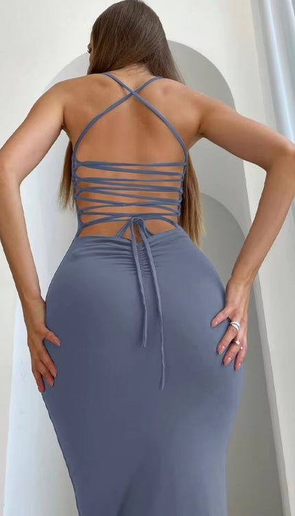 Robe bretelles croisees dos - Robe Addict