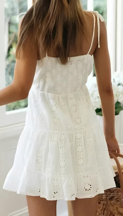 Robe broderie anglaise courte - Robe Addict