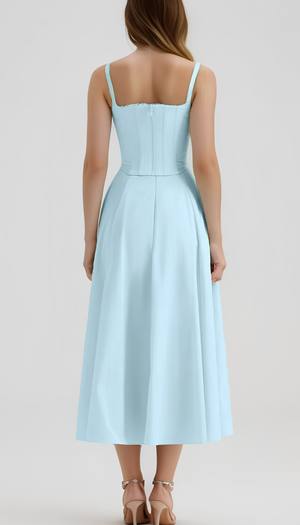Robe bustier bleu ciel - Robe Addict