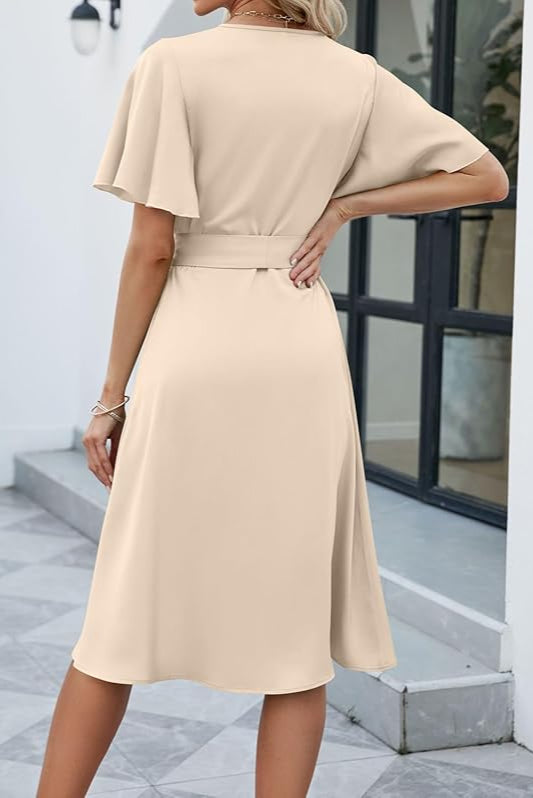 robe cache coeur beige - Robe Addict