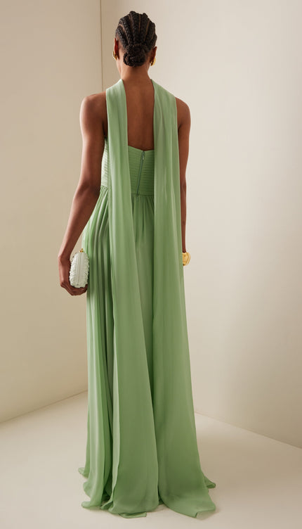 Robe ceremonie femme vert sauge - Robe Addict