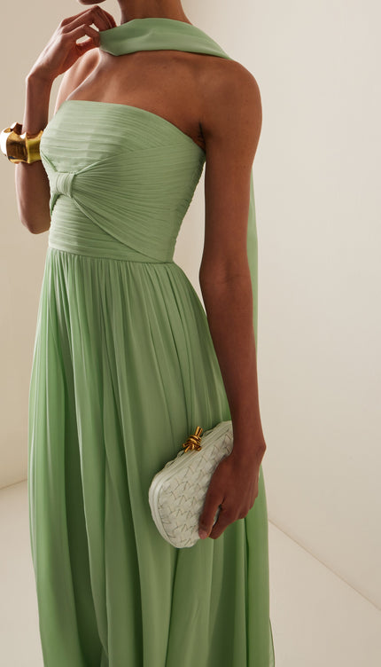 Robe ceremonie femme vert sauge - Robe Addict