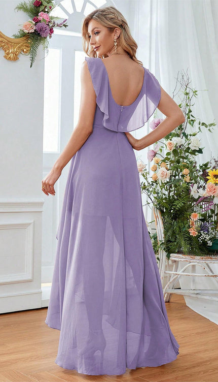 Robe ceremonie parme - Robe Addict