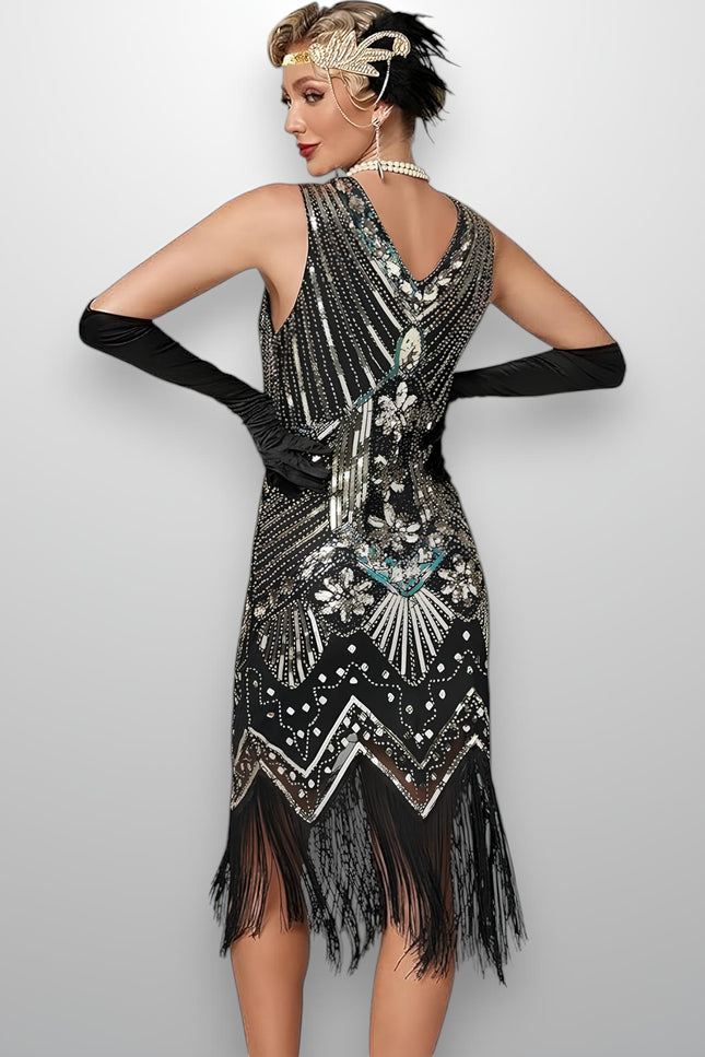 Robe charleston noire - Robe Addict