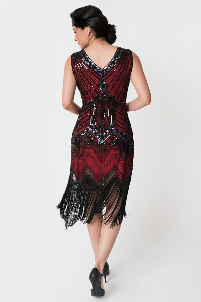Robe charleston rouge - Robe Addict