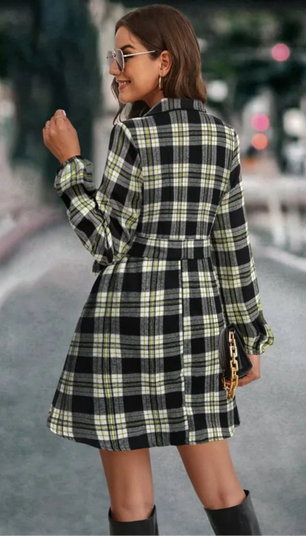 Robe chemise carreaux - Robe Addict