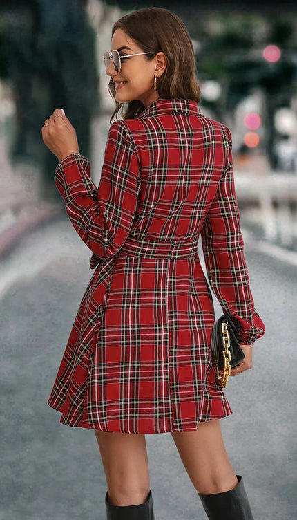 Robe chemise carreaux - Robe Addict