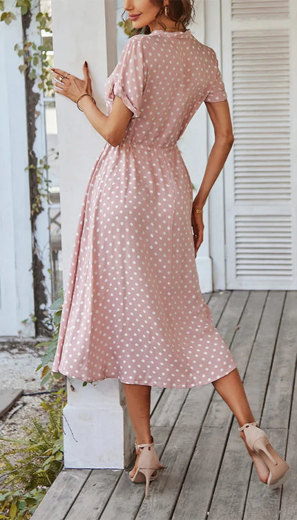 Robe chemise a pois - Robe Addict