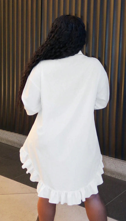 Robe chemisier blanche - Robe Addict
