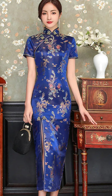 Robe longue col mao - Robe Addict