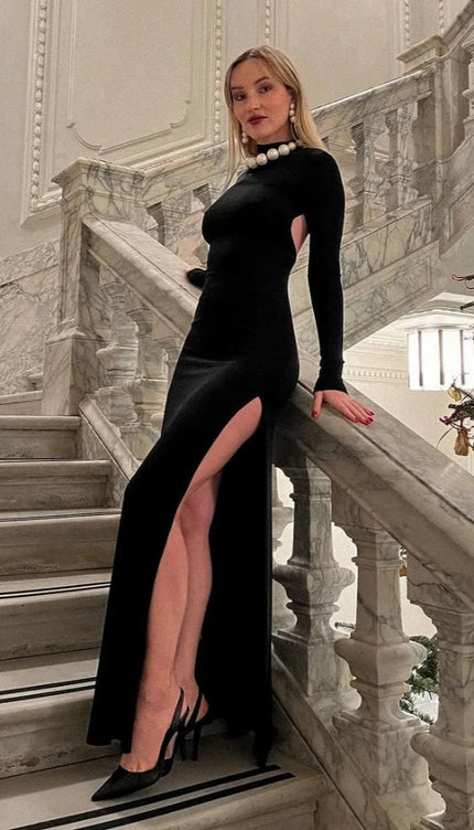 Robe col roulé noire - Robe Addict