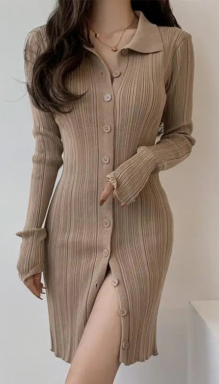 Robe courte boutonnée - Robe Addict