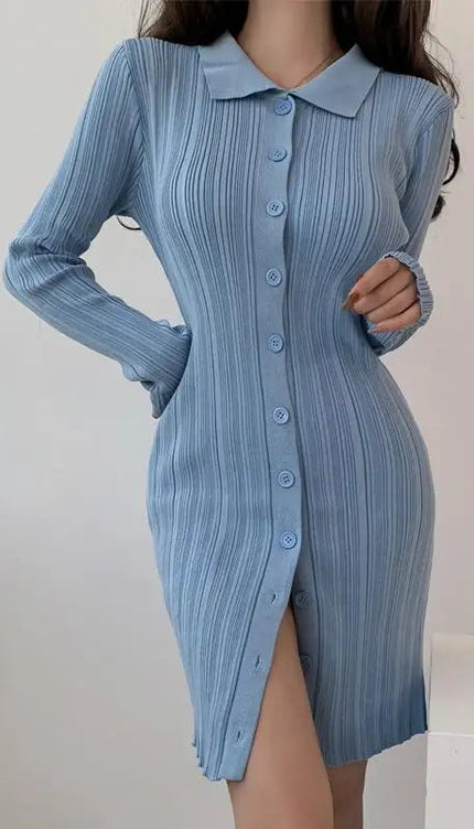 Robe courte boutonnée - Robe Addict