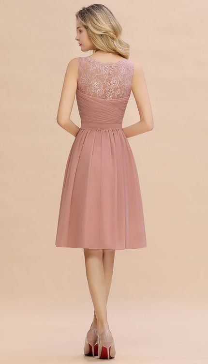 Robe courte rose poudré - Robe Addict