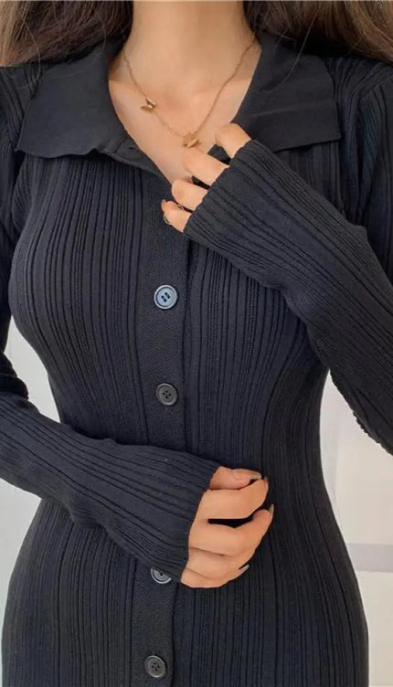 Robe courte boutonnée - Robe Addict