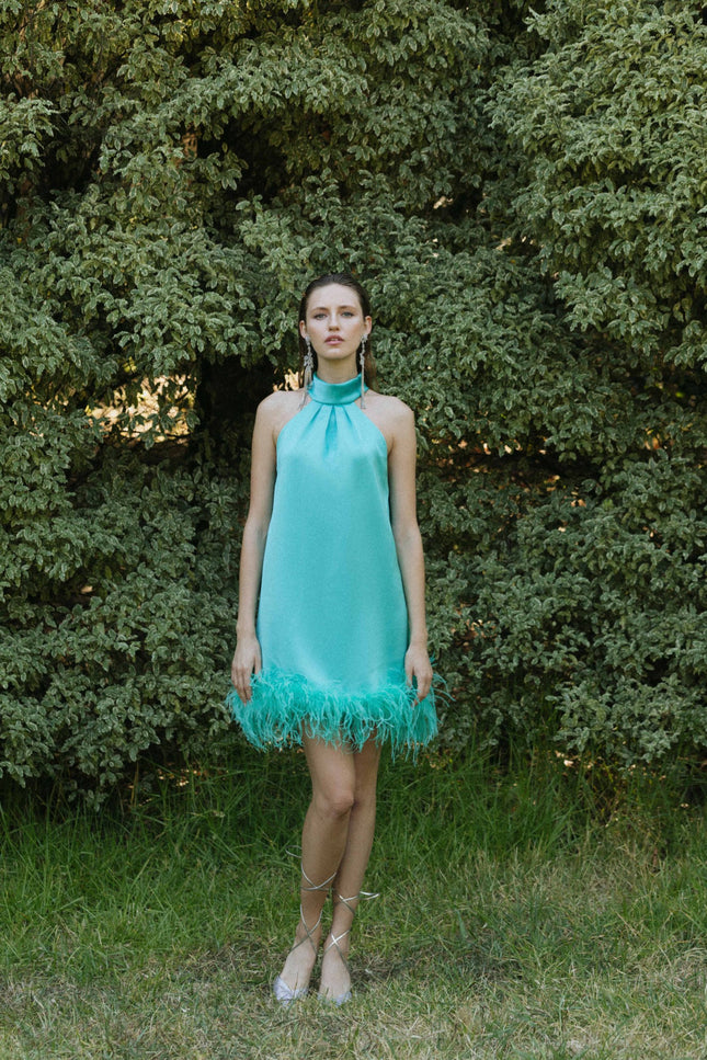Robe courte turquoise - Robe Addict