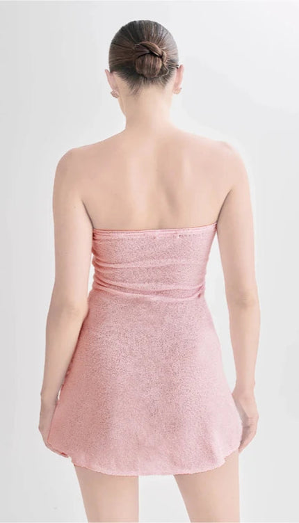 Robe courte vieux rose - Robe Addict