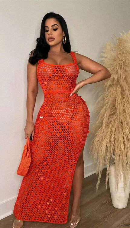 Robe crochet paillette - Robe Addict