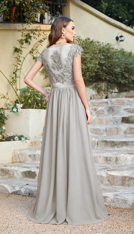 Robe demoiselle d'honneur taupe - Robe Addict