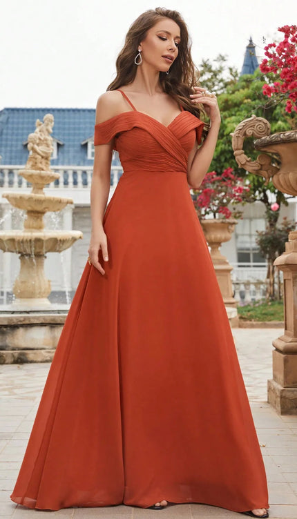 Robe demoiselle d'honneur terracotta satin - Robe Addict