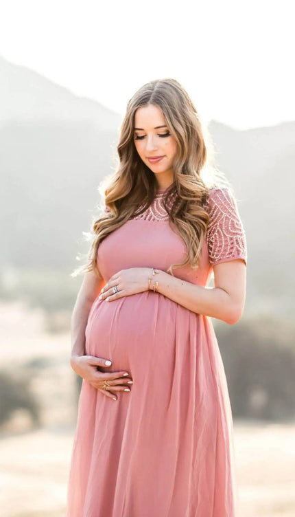 Robe femme enceinte rose - Robe Addict