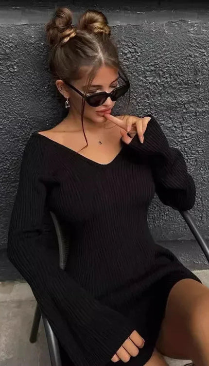 Robe pull col v - Robe Addict