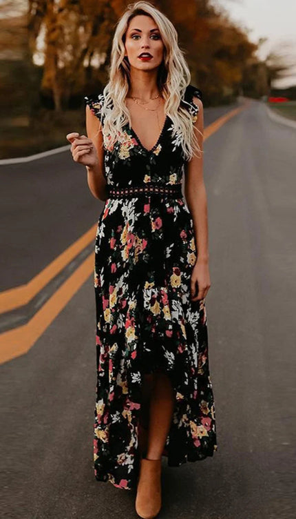 Robe fleuri dos nu - Robe Addict