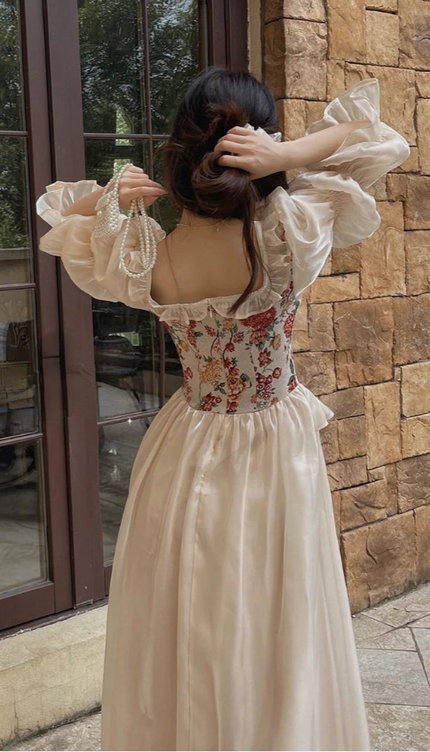 Robe fleurie bridgerton - Robe Addict