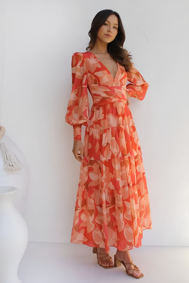 Robe fluide orange - Robe Addict