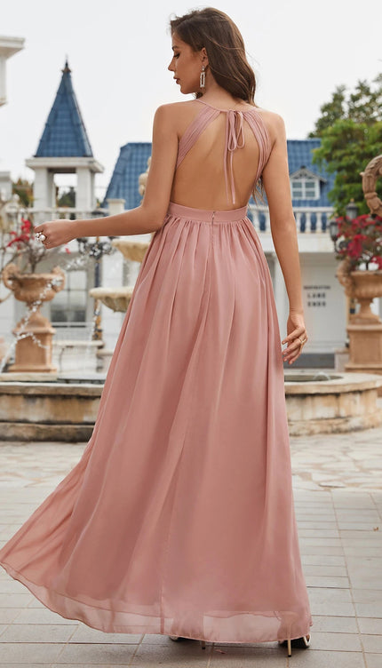 Robe fluide rose poudré - Robe Addict