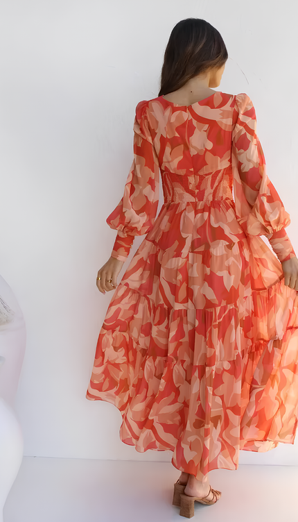 Robe fluide orange - Robe Addict